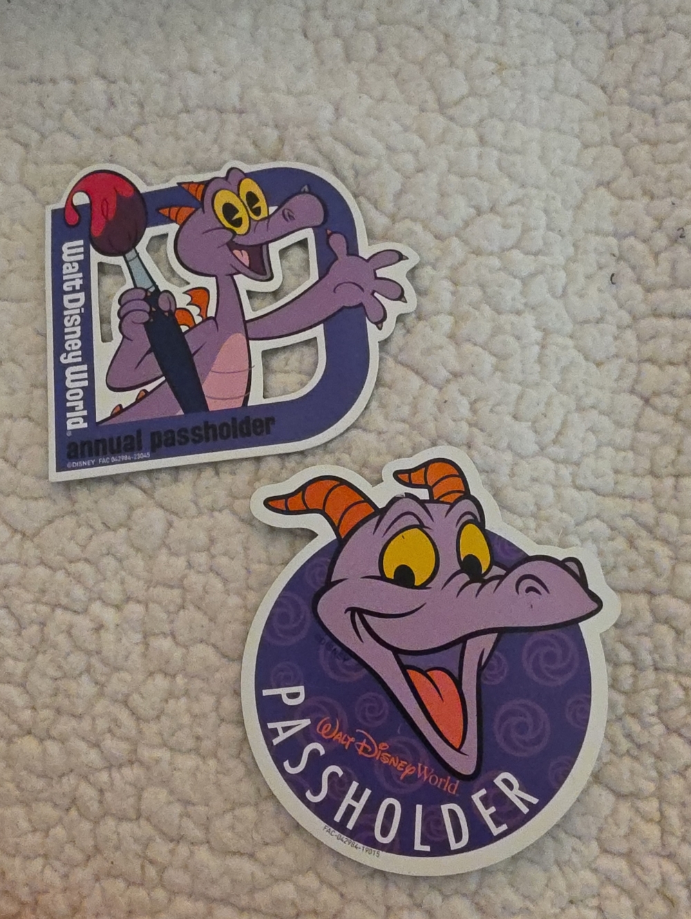 Figment Walt Disney World Passholder Magnets Lot - Purple